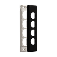 Excel Life Architrave Grid & Plate 4 Gang Black