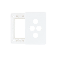 Excel Life Smart Grid & Plate for 2  Smart Switches / Dimmers and 1 Wireless Master Switch / Blind Switch Matt White