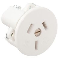 HPM 10A Flush 1.2mm Panel Mounting Plug Base White