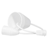 HPM Lamp Shade Canopy Light Plug 0.5m Extension Lead White