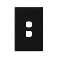 Linea - Grid & plate only 2 gang black