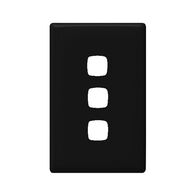 Linea - Grid & plate only 3 gang black