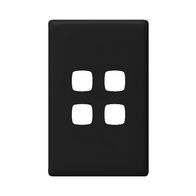 Linea - Coverplate 4 gang black