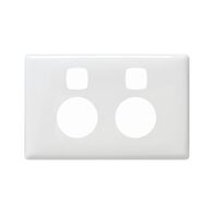 Linea Powerpoint coverplate 2 gang with extra safety white