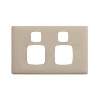 Linea - Powerpoint coverplate 2 gang ghost gum