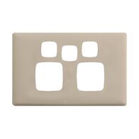 Linea - Powerpoint coverplate 2 gang with extra hole ghost gum