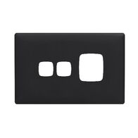 Linea Powerpoint coverplate 1 gang with extra hole midnight dash