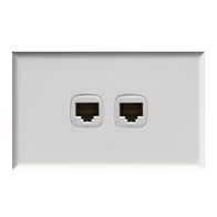 Excel - Data outlet RJ45 2 gang Cat5e white