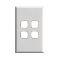 Excel - Grid & plate For 770 series mechanisms - 4 gang gloss white