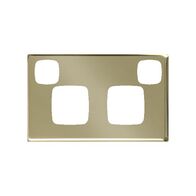 Excel - Double powerpoint coverplate 2 gang polished brass