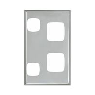 Excel - Vertical single powerpoint coverplate 2 gang matt silver