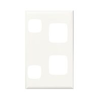 Excel - Double powerpoint - vertical coverplate - 2 gang white