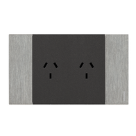 Bticino Living Now 4 Module Double Powerpoint Coverplate Steel
