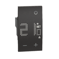 Bticino Living Now 2 Module Thermostat Display Black