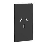 Bticino Living Now 10A Autoswitch Single Powerpoint Cover Black