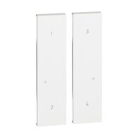 Living Now with Netatmo Wireless 4 Scenario Switch Cover White