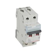 TX³ - MCB 6000 - Thermal magnetic circuit breaker - C curve - prong/fork type supply busbar - 2P - 230/400V a.c. - 25A - 2 module