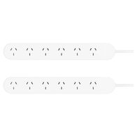HPM Basic 6 Outlet Powerboard - Twin Pack