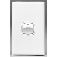 Excel - Vertical heavy duty rocker switch 1 gang 2 way 40A 240V a.c. with neon white