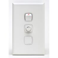 Excel - Vertical rotary fan controller 3 speed 650VA Timer auto OFF after 2hrs white