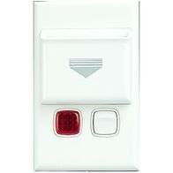 Excel - Hospitality keytag switch 10A independent. switch 2 x 20A 240V a.c. white