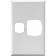 EXCEL - Single vertical powerpoint coverplate only - Gloss White
