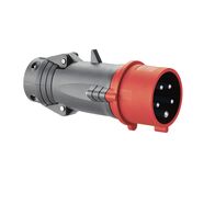 HYPRA - IEC industrial straight plug IP44 3P+E 415V a.c. 32A grey