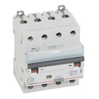 DX³ - RCBO 4P 6kA - A Type 30mA 400Va.c - neutral on right hand side 4P 20A 4 module