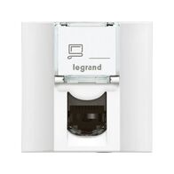 Arteor modular - RJ45 socket/mechanism UTP Cat6 rear pluggable 2 module white