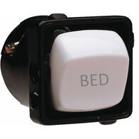 HPM 10A 1 & 2 Way Single Pole Single Throw BED Engraved Rocker Switch White