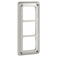 Soliroc Horizontal Coverplate 3 Gang 110x224x13mm Metal Silver