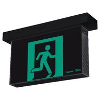 Bolt LED Exit sign slide connect complete with running man decals - theatre with lithium battery