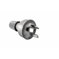 HPM 10A 3 Pin Plug Top with Cord Locking Nut Grey