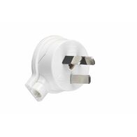 HPM 10A 3 Pins Side Entry Plug Top White