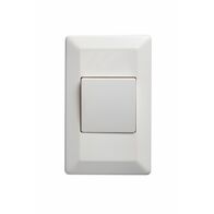 Como - Vertical Single Pole Double Throw - rocker Switch 1 gang 10A 240V a.c. white