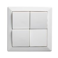 Como - Vertical switch 3 gang 10A 240V a.c. with red line white