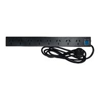 HPM General Purpose 8 Outlet 175J Surge Protected Powerboard Charcoal