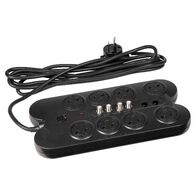 HPM TV/AV Master Switch 8 Outlet 3,150J Surge Protected Powerboard Black