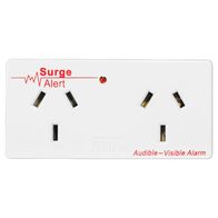 HPM 10A Surge Alert Double Adaptor - Twin Pack