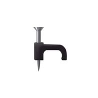 HPM Flat Type Cable Clips 7mm Black- 20 Pack