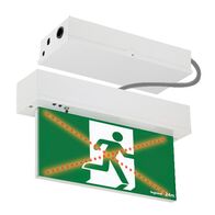 Dynamex LED Exit Sign - double sided running man straight with lithium battery