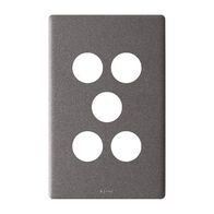 Excel Life EM Series Grid & Plate 5 Gang Urban Grey