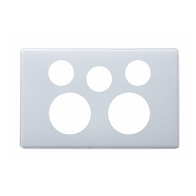 Excel Life Horizontal Double Powerpoint Coverplate with Extra Function Hole Ice