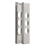 Excel Life Architrave Grid & Plate 3 Gang Gloss White