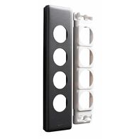 Excel Life Architrave Grid & Plate 4 Gang Urban Grey