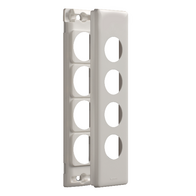 Excel Life Architrave Grid & Plate 4 Gang Gloss White