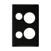 Excel Life Vertical Double Powerpoint Coverplate Black