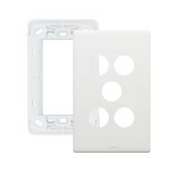 Excel Life Smart Grid & Plate for 1 Smart Switch / Dimmer and 2 Wireless Master Switch / Blind Switch Matt White