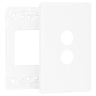 Excel Life Smart Grid & Plate for 2 Gang Switch or Dimmer Matt White