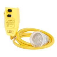 HPM Heavy Duty 10A Lead with Inline RCD Safety Switch 1.6m Yellow